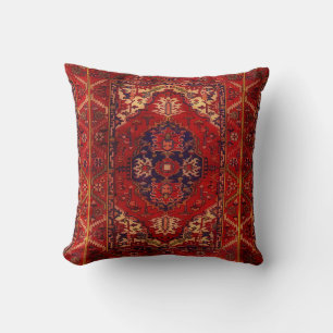 Classic Oriental rug design - warm colours Cushion