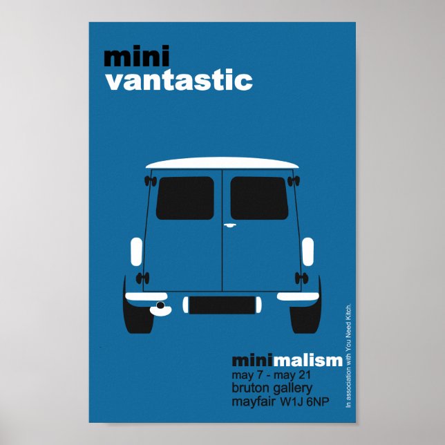 Classic Original Austin Mini Van Exhibition Poster (Front)