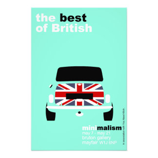 Classic Original Mini Cooper minimalist art Poster
