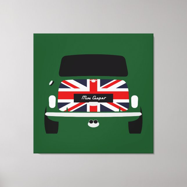 Classic original Union Jack Austin Mini Cooper Canvas Print (Front)