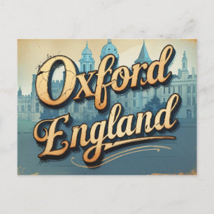 Classic Oxford Retro View Postcard