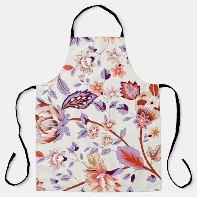 Classic paisley and fine lace pattern, Persian pat Apron (Front)