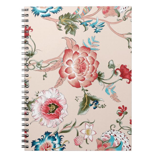 Classic paisley and fine lace pattern, Persian pat Notebook (Front)
