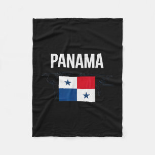 Classic panama flag country family vacay cheer fleece blanket