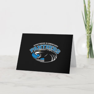 Classic Panther Greeting Card (Black)