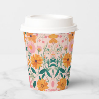 Classic Paper Cup with Floral Design