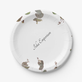 Classic paper plate with a floral design
