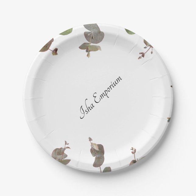 Classic paper plate with a floral design (Front)