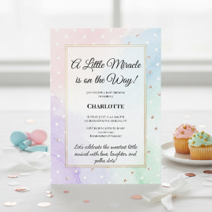 Classic Pastel Polka Dot Elegance Baby Shower Invitation