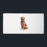 Classic Patriotic Golden Retriever Vintage Shirt 2 Desk Mat<br><div class="desc">Classic Patriotic Golden Retriever Vintage Shirt 2</div>