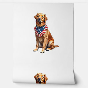 Classic Patriotic Golden Retriever Vintage Shirt 2 Wallpaper