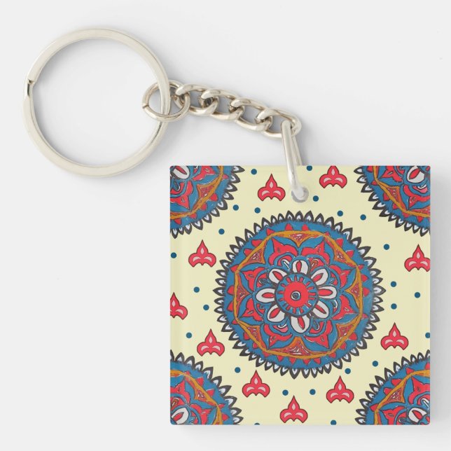 classic pattern key ring (Front)