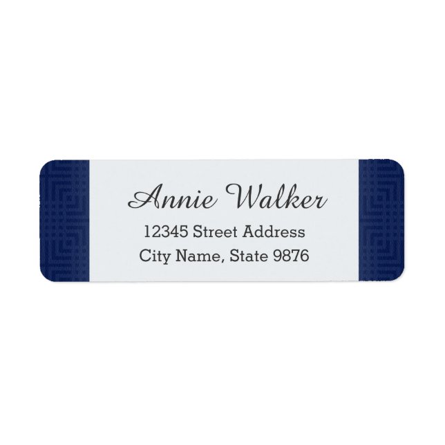 Classic Pattern -Navy Blue- Return Address (Front)