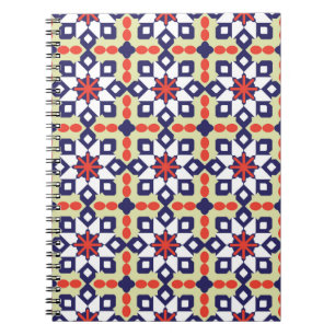 Classic Pattern Ornament,Seamless Geometric Patter Notebook