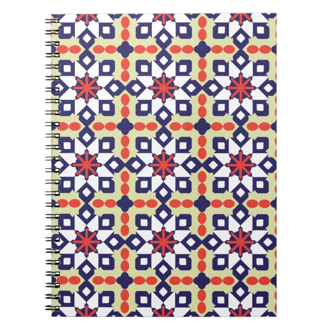Classic Pattern Ornament,Seamless Geometric Patter Notebook (Front)