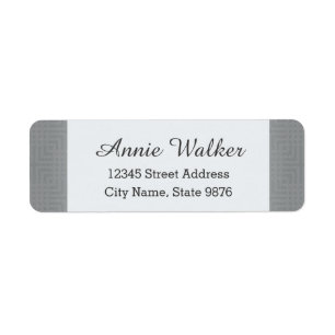 Classic Pattern -Silver- Custom Return Address