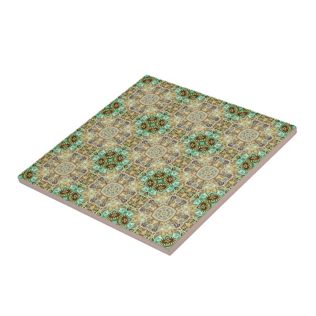 Classic Pattern Vintage Ceramic Tile (Side)