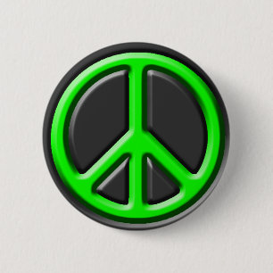Classic Peace Sign 6 Cm Round Badge