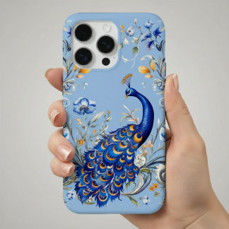 Classic Peacock Design - Elegant Gift for Her iPhone 15 Pro Max Case
