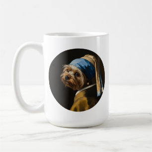 Classic Pearl Portrait–Inspired Yorkshire Terrier  Coffee Mug