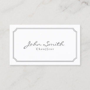 Classic Pearl White Chauffeur Business Card