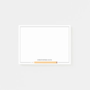 Classic pencil framed stationery back to school post-it notes