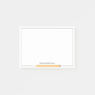 Classic pencil framed stationery back to school post-it notes
