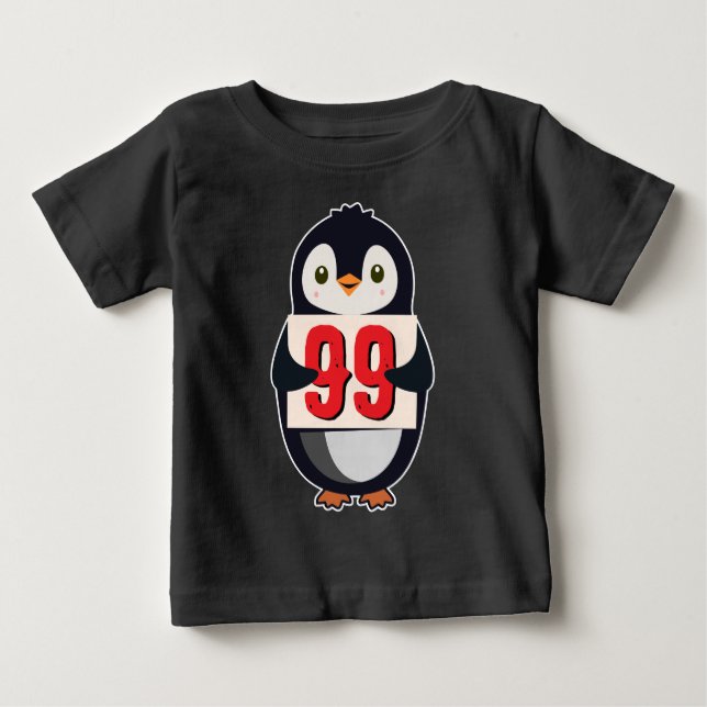 Classic Penguin Jersey Tee - Custom Number (Front)
