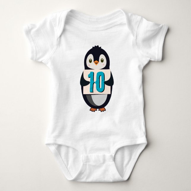 Classic Penguin Jersey Tee - Custom Number (Front)