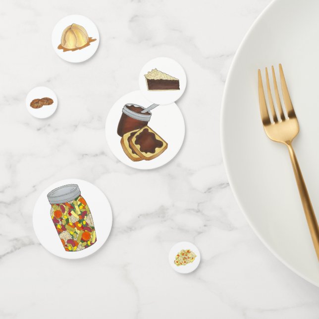 Classic Pennsylvania PA Dutch Amish Food Dishes Confetti (Group)