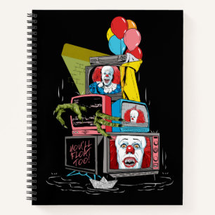 Classic Pennywise TV Stack - You'll Float Too Notebook
