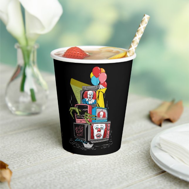 Classic Pennywise TV Stack - You'll Float Too Paper Cups (Insitu)