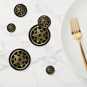 Classic pentagram symbol confetti