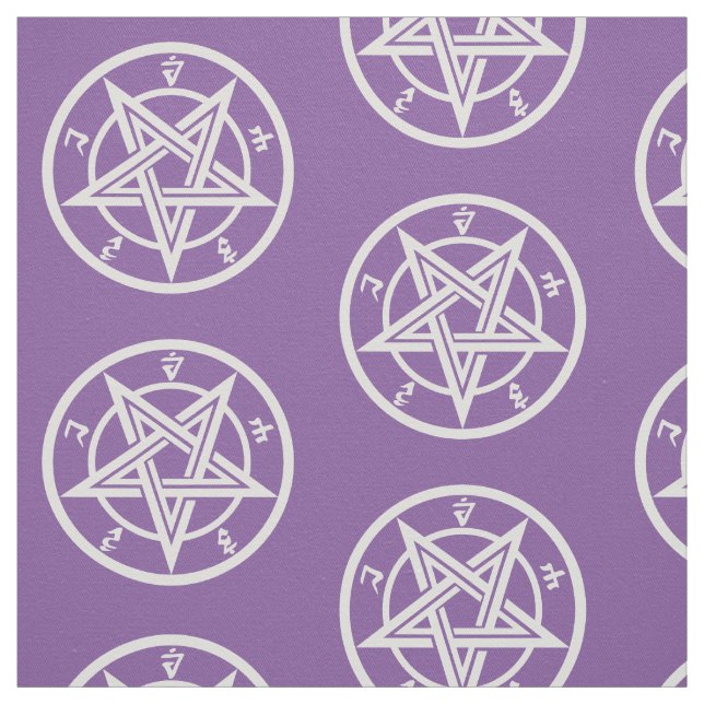 Classic pentagram symbol fabric (Swatch)