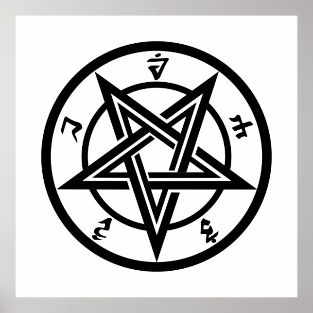 Classic pentagram symbol poster (Front)