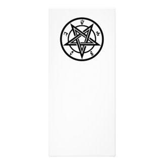 Classic pentagram symbol rack card