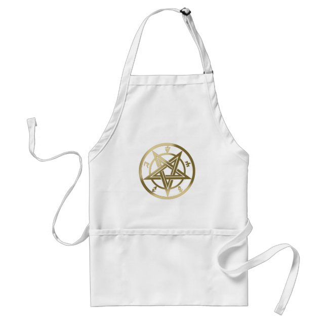 Classic pentagram symbol standard apron (Front)