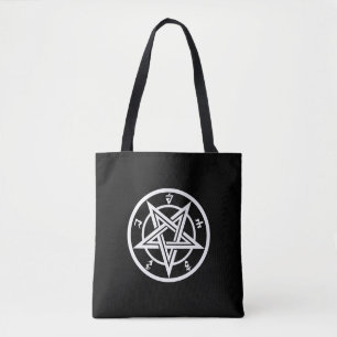 Classic pentagram symbol tote bag