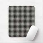 Classic Pepita Houndstooth Pattern Black Grey   Mouse Pad<br><div class="desc">Evergreen elegant and classic fabric pattern,  featuring pepita / houndstooth pattern in black and grey combination.</div>