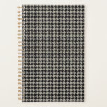 Classic Pepita Houndstooth Pattern Black Grey    Planner<br><div class="desc">Evergreen elegant and classic fabric pattern,  featuring pepita / houndstooth pattern in black and grey combination.</div>