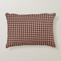 Classic Pepita Houndstooth Pattern Black Peach