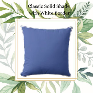 Classic Periwinkle Blue with White Trim Cushion
