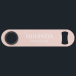 Classic Personalised Bridesmaid Name<br><div class="desc">Personalised Bridesmaid Name Gifts
This design features personalised bridesmaid's name and title in white classic serif font style on blush pink background.

Also perfect for Maid of Honour,  Mother of the Bride and more.</div>