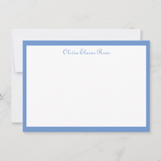 Classic Personalised Flat Note Card (Front)