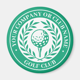 Classic Personalised Golf Club Company Name Green Magnet