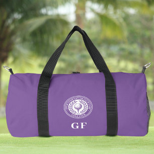 Classic Personalised Golf Club Company Name Purple Duffle Bag