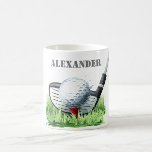 Classic Personalised Golf  Coffee Mug