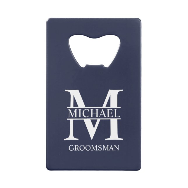 Classic Personalised Groomsman Monogram and Name (Front)