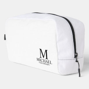 Classic Personalised Groomsman Monogram and Name Dopp Kit