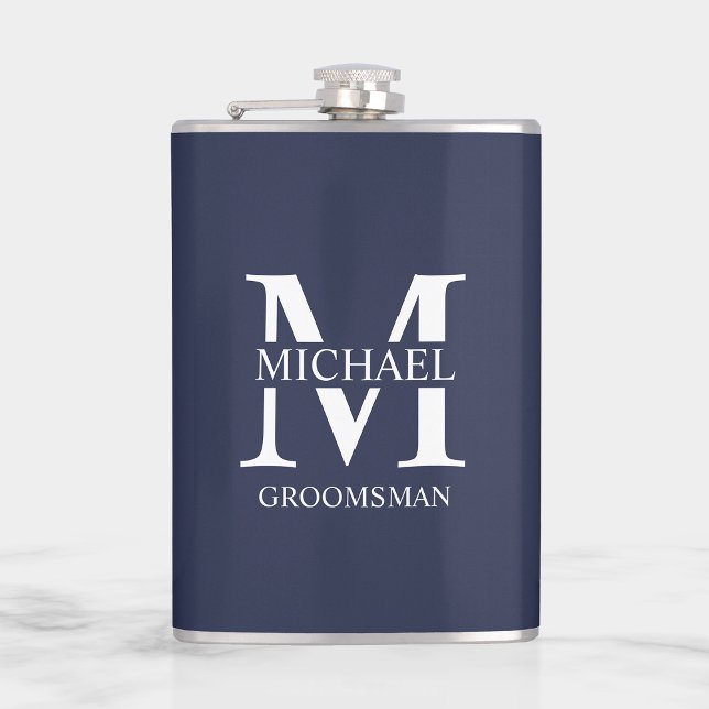 Classic Personalised Groomsman Name Hip Flask (Creator Uploaded)